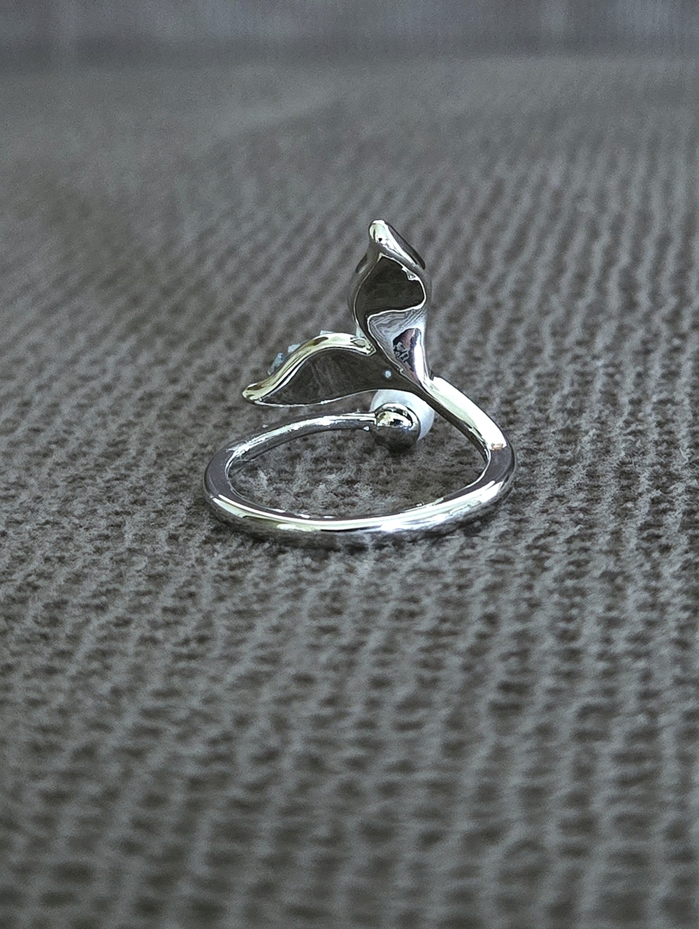 La Meno Druzy Fluke (Whale's🐋 Tail) and Freshwater Pearl Bypass Ring💍 - NIB - Picture 10 of 16